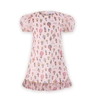 Atelier Choix Girls' Pink Hot Air Balloon Nightgown - Soft Dress